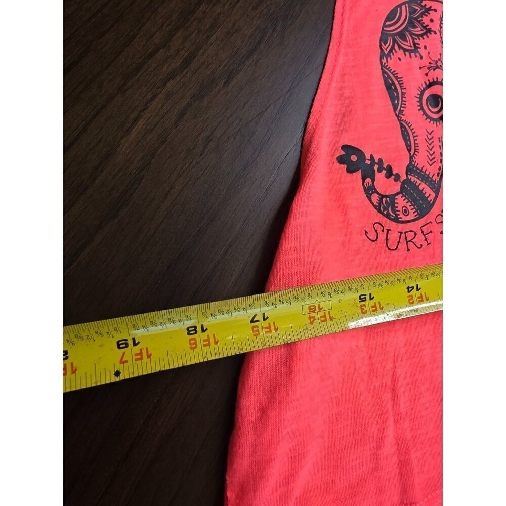Elephant Graphic Tank Tops Set - Clearwater Beach FL Surf Style Coral & Black Sl - Picture 10 of 13